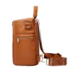 Fashionable PU Leather Diaper Backpack Side
