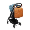 Fashionable PU Leather Diaper Backpack stroller